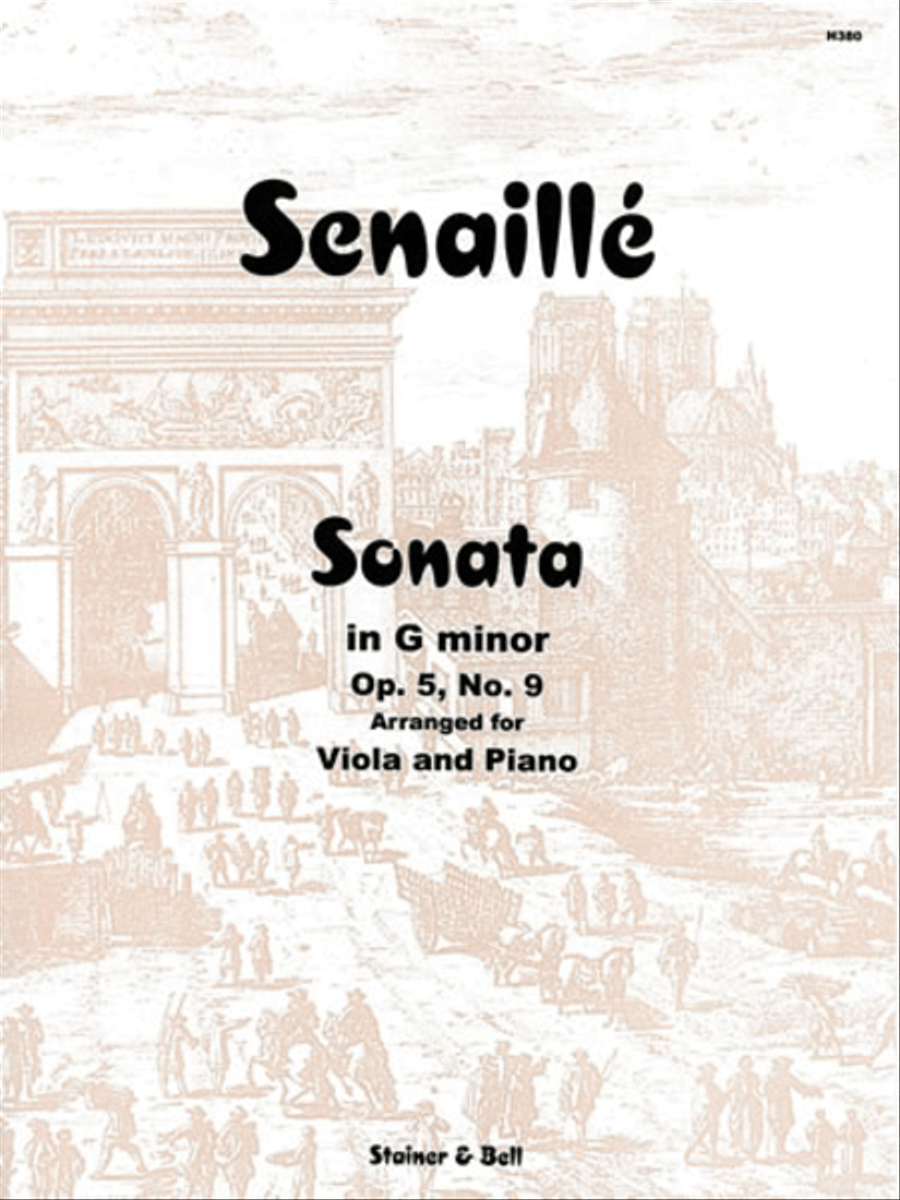 Sonata in G minor. Op. 5 No. 9 arranged by Max Morgan for Viola and Piano Piano Accompaniment scores gallery preview page 1