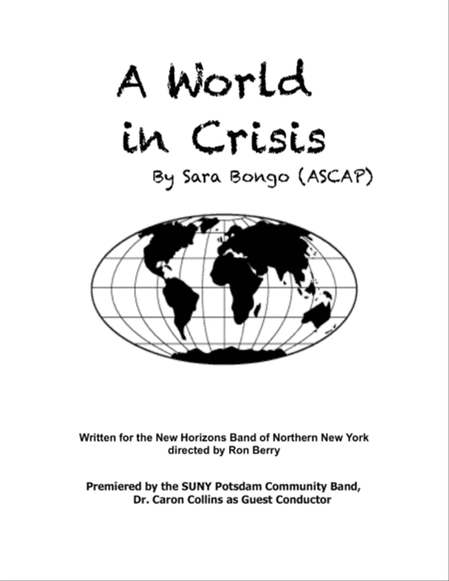 A World in Crisis Concert Band scores gallery preview page 1