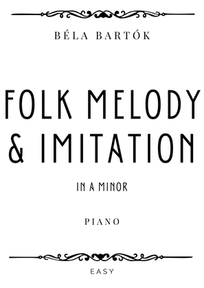 Bartok - Folk Melody & Imitation in A minor - Easy