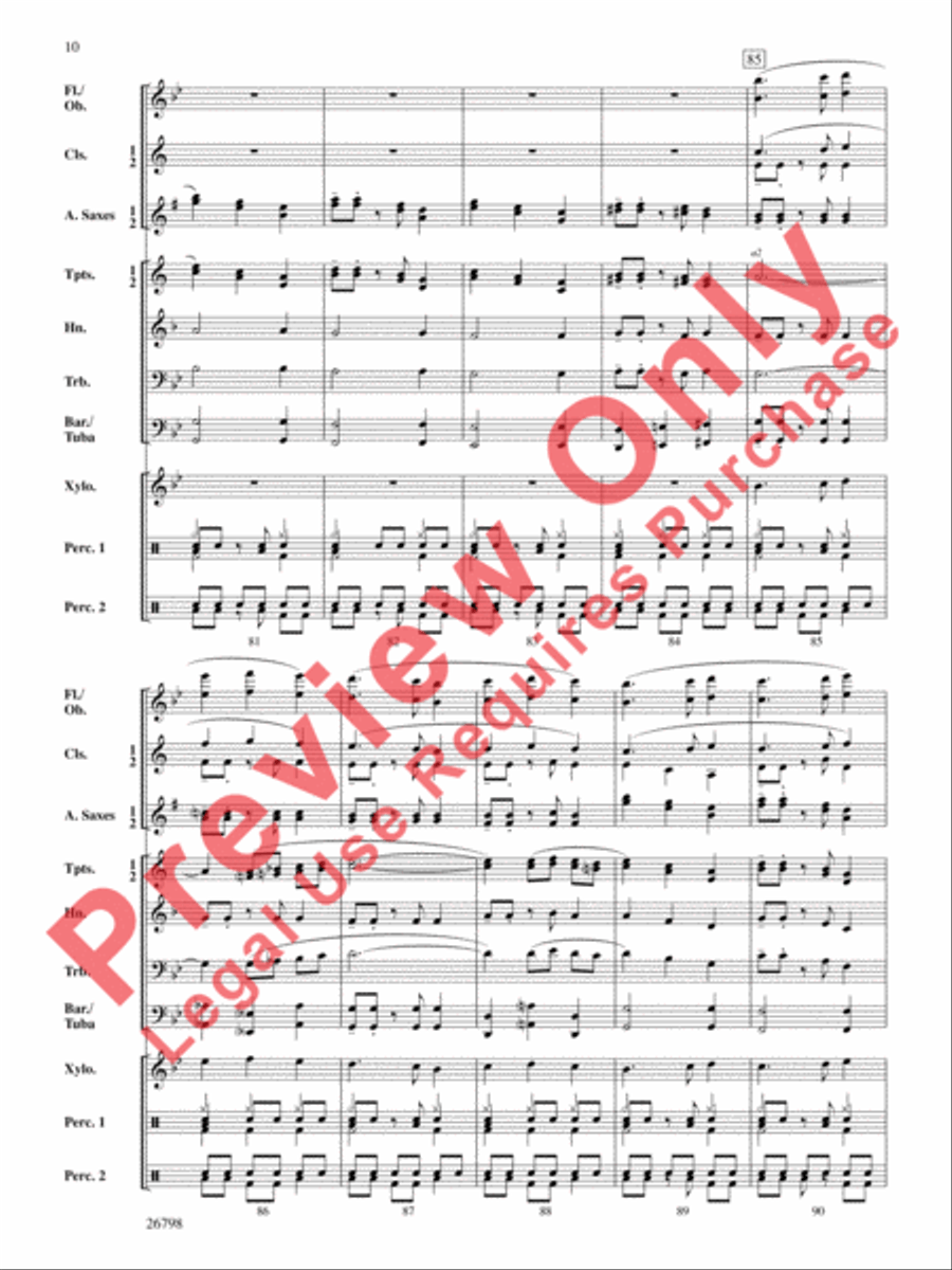 Misterioso Concert Band scores gallery preview page 11