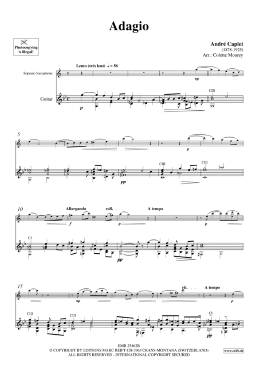 Adagio Adagio Soprano Saxophone scores gallery preview page 4