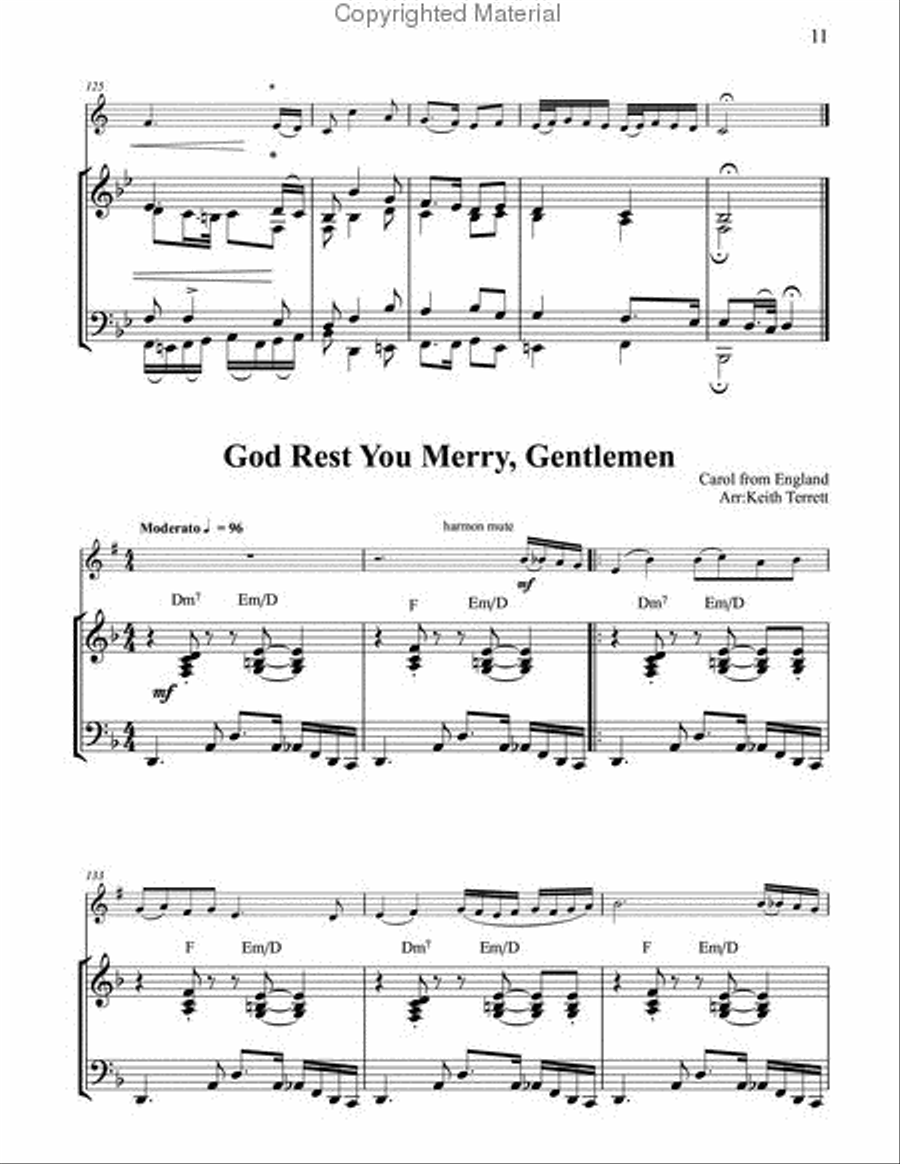 Eight Carols for Christmas for Trumpet & PIano Trumpet Solo scores gallery preview page 5