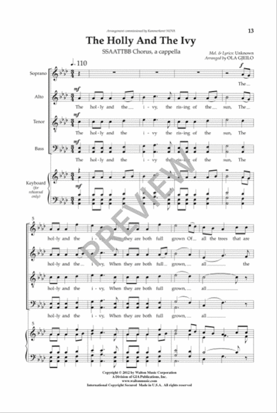 Christmas Carols, Volume 2 SSAATTBB scores gallery preview page 13