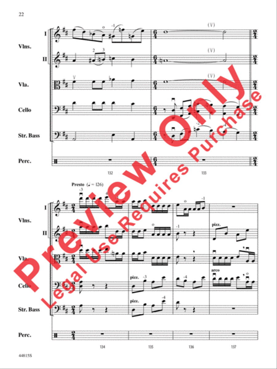 An American in Paris, Highlights from String Orchestra scores gallery preview page 23