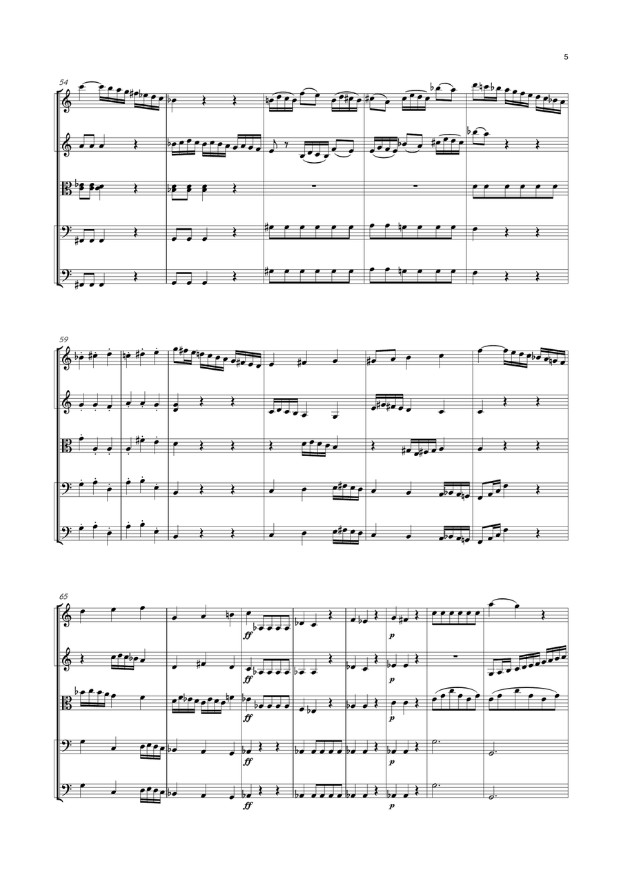 Mendelssohn - String Symphony No.1 in C major, MWV N 1 String Orchestra scores gallery preview page 5