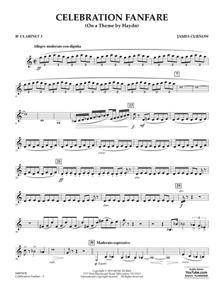 Celebration Fanfare (On a Theme by Haydn) - Bb Clarinet 3