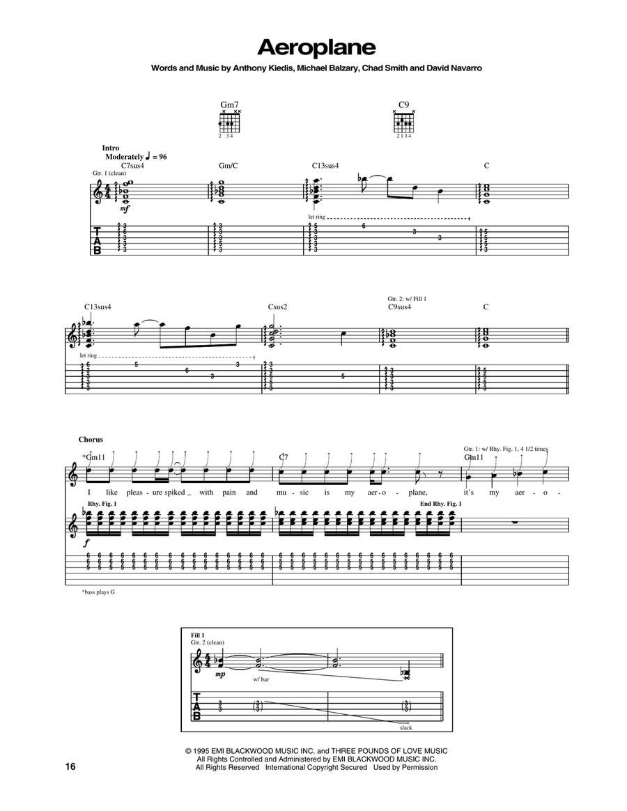 Aeroplane Aeroplane Acoustic Guitar scores gallery preview page 1