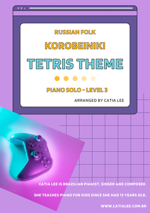 Book cover for Korobeiniki Tetris Theme - Piano Solo - Intermediate