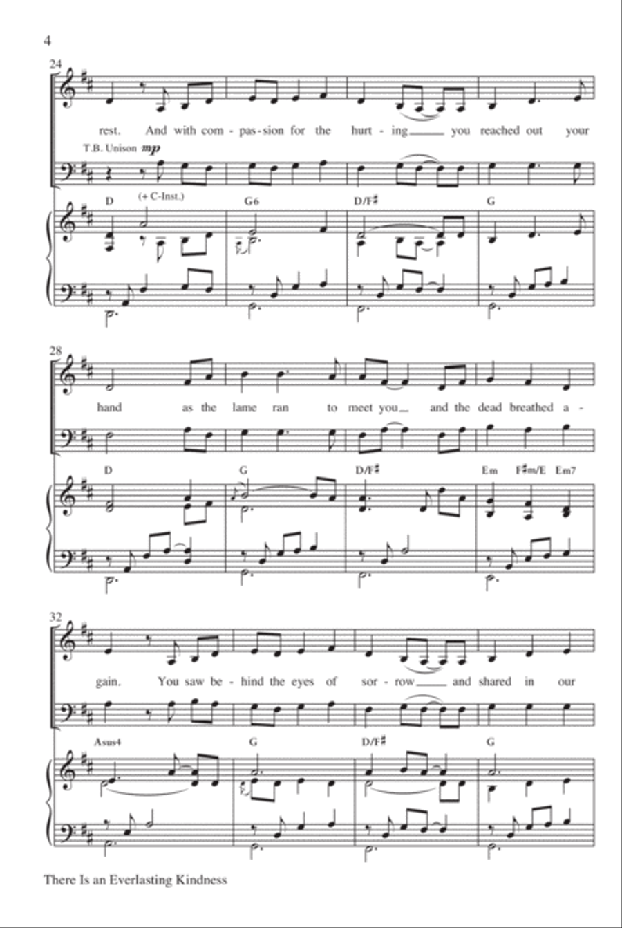 There Is an Everlasting Kindness (The Compassion Hymn) 4-Part scores gallery preview page 5