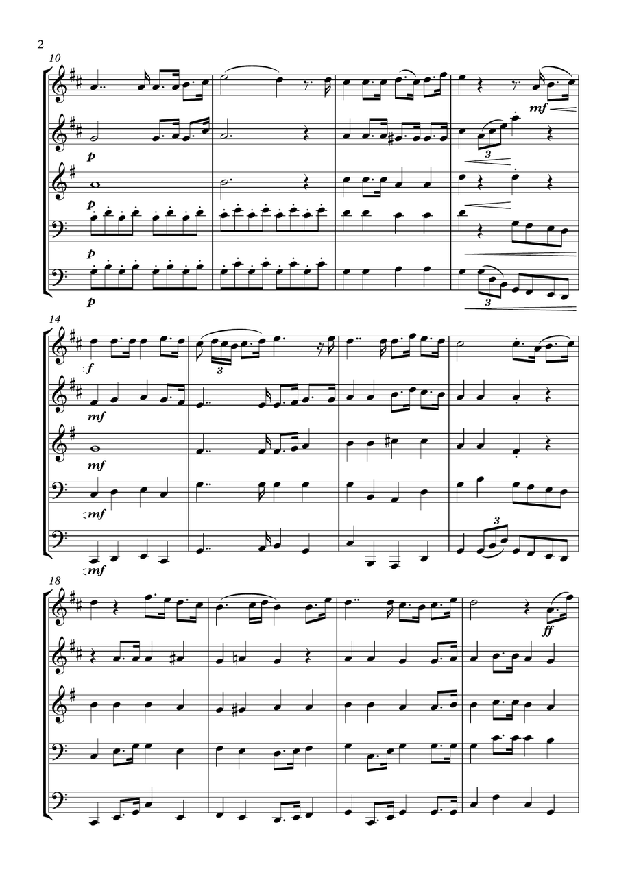 La Brabançonne Brass Ensemble scores gallery preview page 2