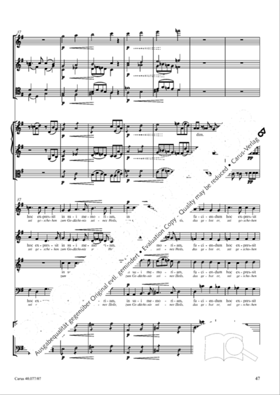 Lauda Sion 4-Part scores gallery preview page 60