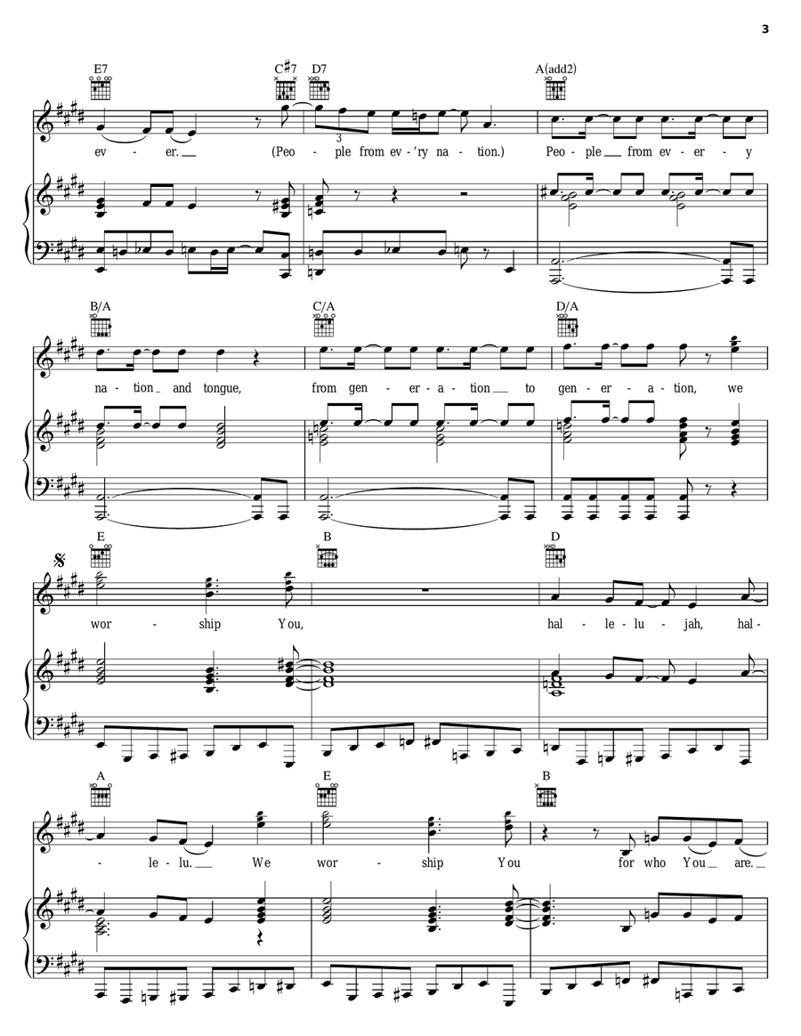 You Are Good Piano, Vocal, Guitar scores gallery preview page 3