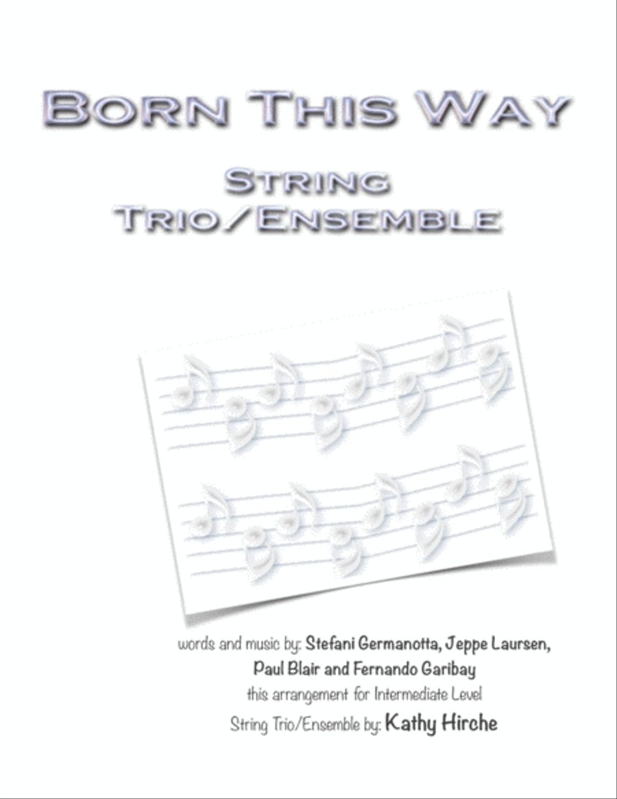 Born This Way String Trio scores gallery preview page 1