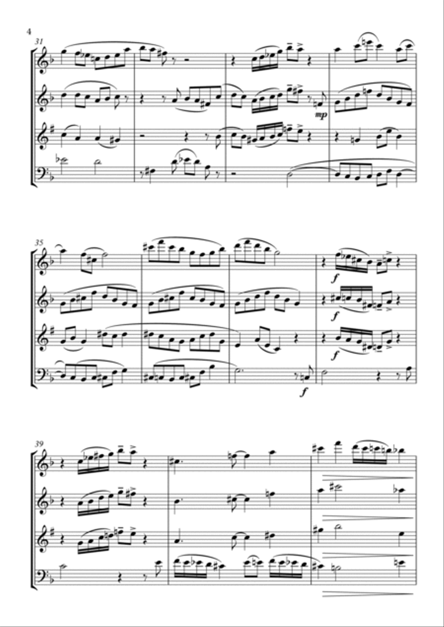 Part Exchange - Wind Quartet Woodwind Quartet scores gallery preview page 4