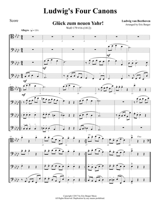 Ludwig's Four Canons for Trombone or Low Brass Quartet