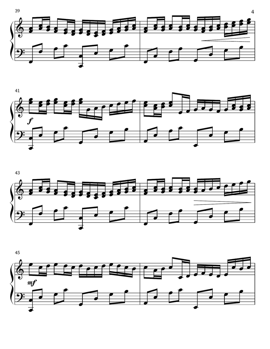JS Bach- Pachelbel's Canon in C major ( Advance Version) Piano Solo scores gallery preview page 4