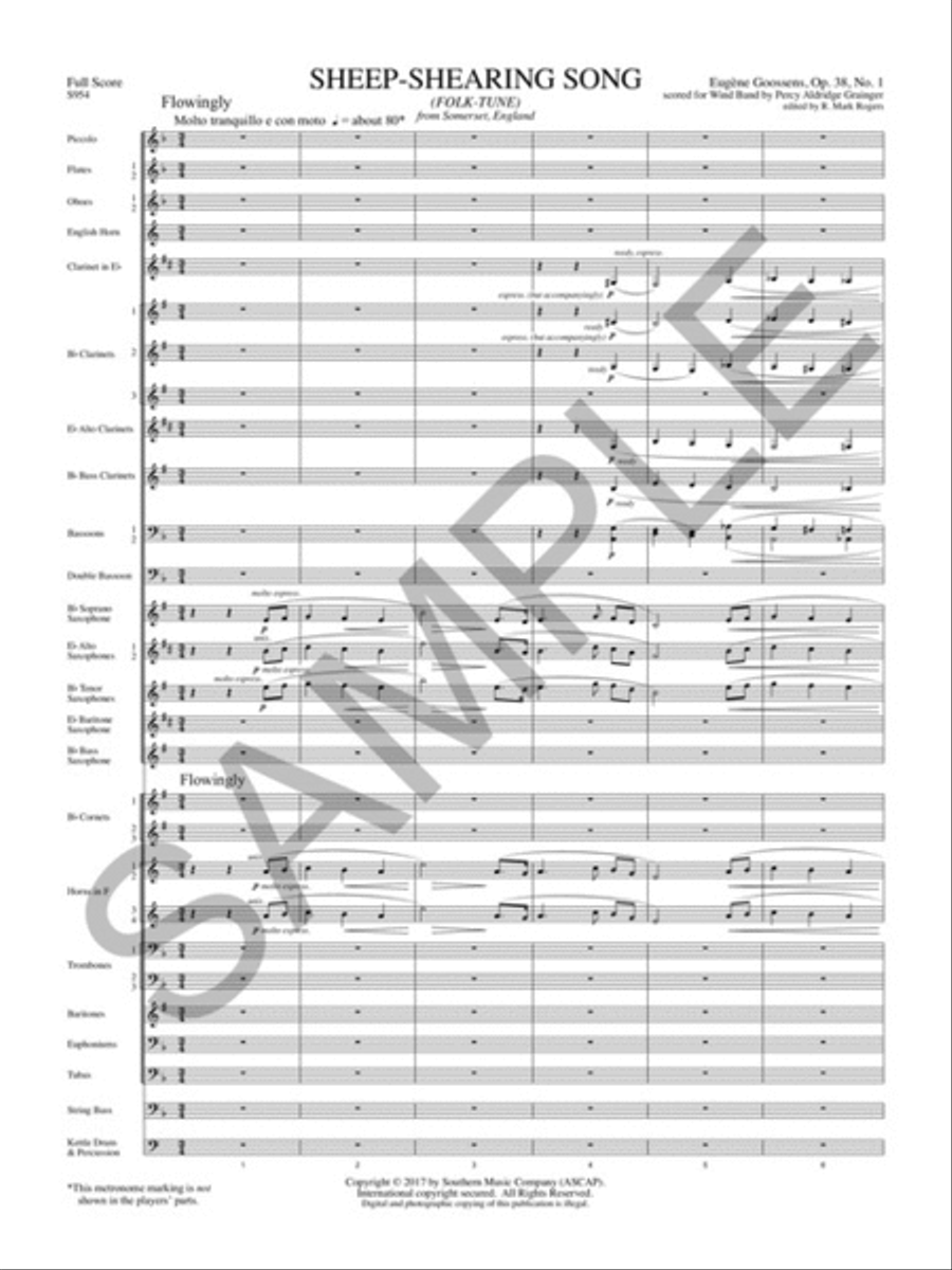 Folk Tune: Sheep Shearing Song Concert Band scores gallery preview page 3