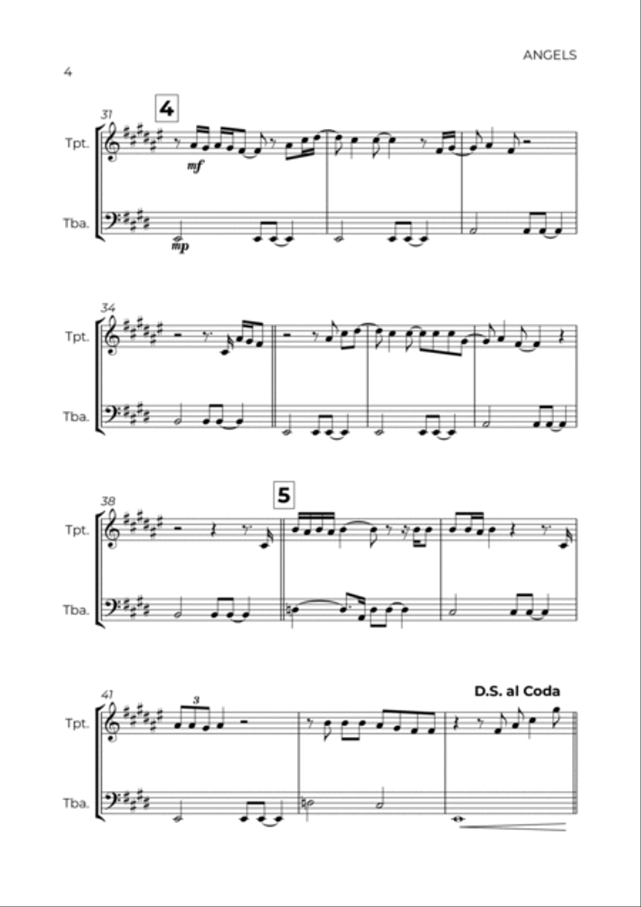 Angels Brass Duet scores gallery preview page 4