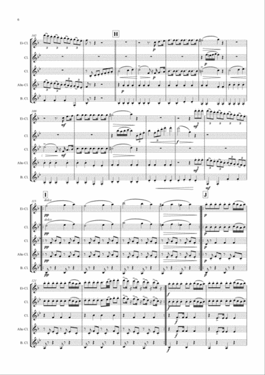 The Barber of Seville - Overture - Clarinet Quintet Clarinet Quintet scores gallery preview page 6