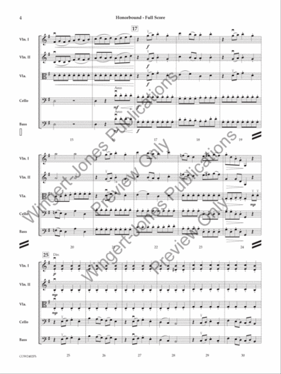 Honorbound String Orchestra scores gallery preview page 5