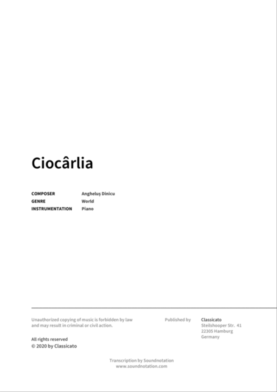Ciocârlia Piano Solo scores gallery preview page 2