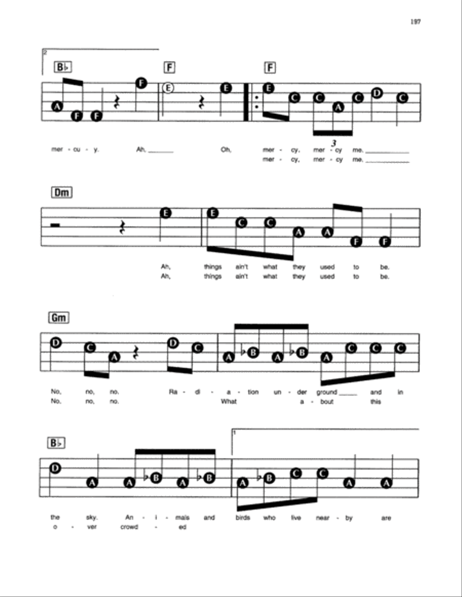 Mercy, Mercy Me (The Ecology) Electronic Keyboard scores gallery preview page 2