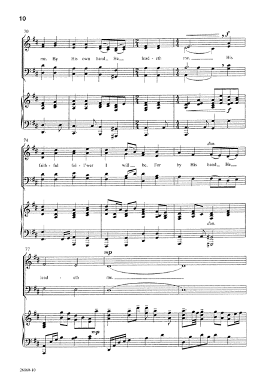 He Leadeth Me He Leadeth Me 4-Part scores gallery preview page 11