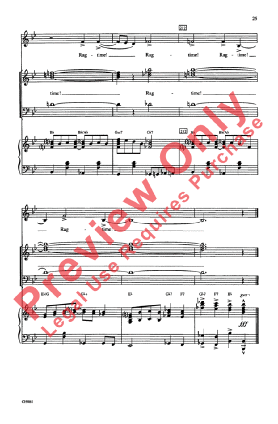 Ragtime (Choral Selections) 3-Part scores gallery preview page 25