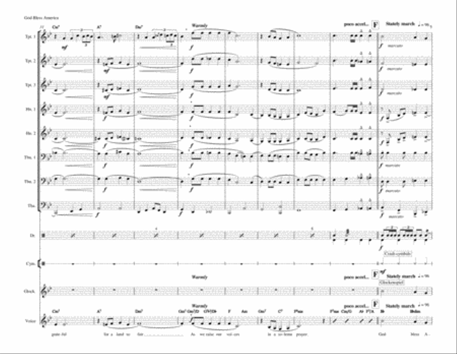 God Bless America Small Ensemble scores gallery preview page 5
