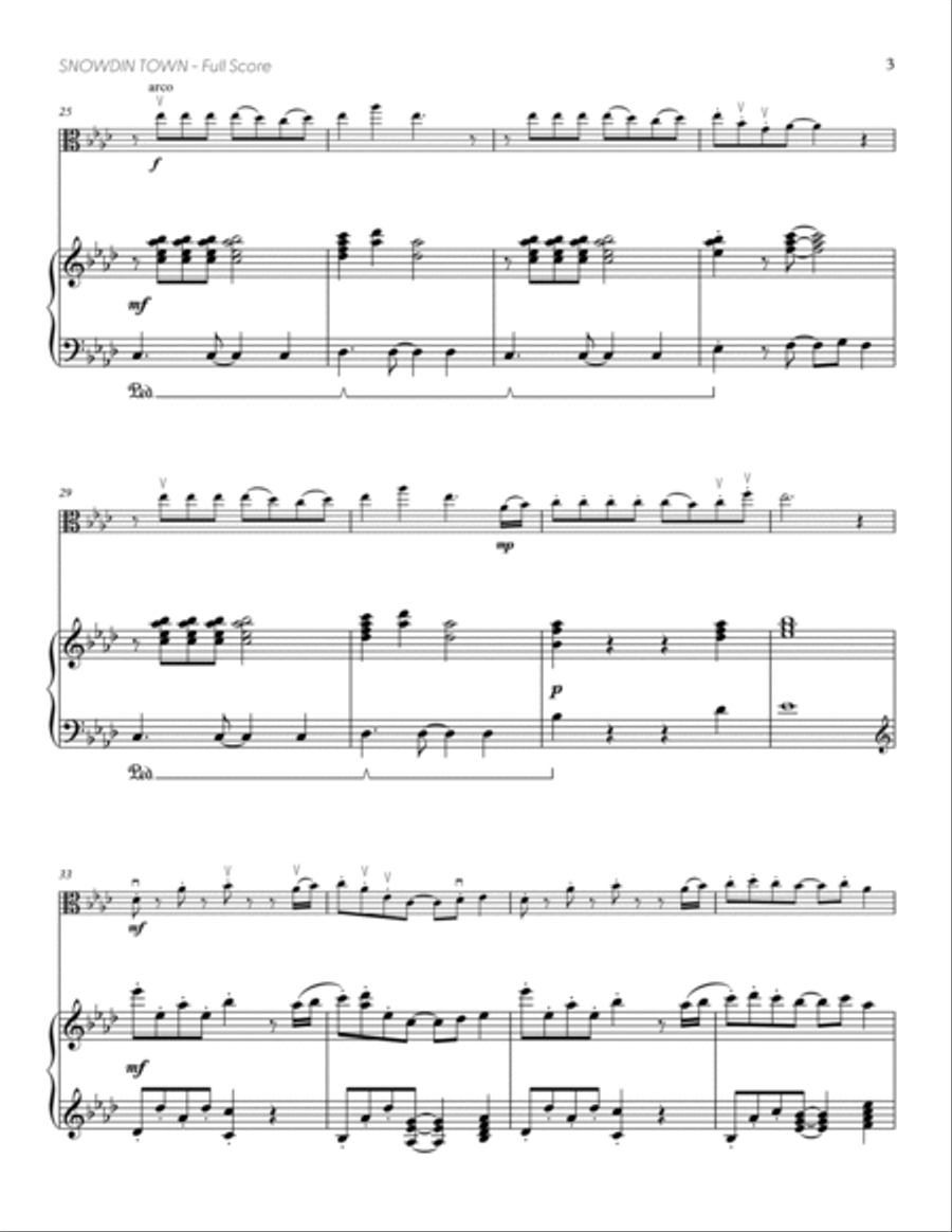 Snowdin town (from UNDERTALE) (for Solo Viola with Piano Accompaniment) Piano Accompaniment scores gallery preview page 4