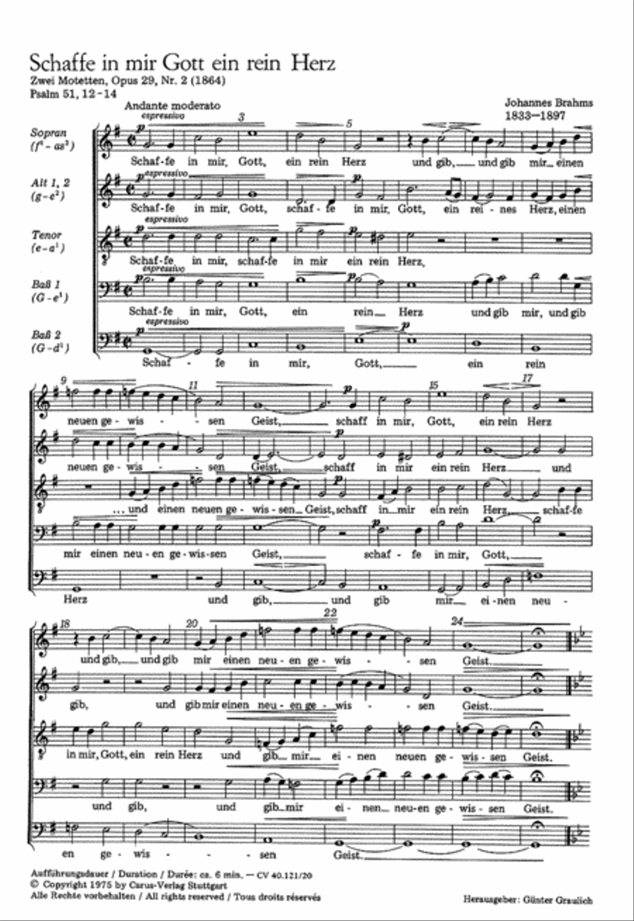 Make in me, o God a clean pure heart Choir scores gallery preview page 1