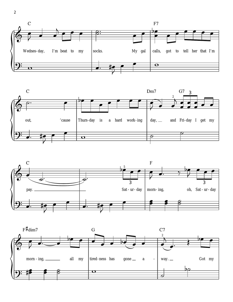 Blue Monday Easy Piano scores gallery preview page 2
