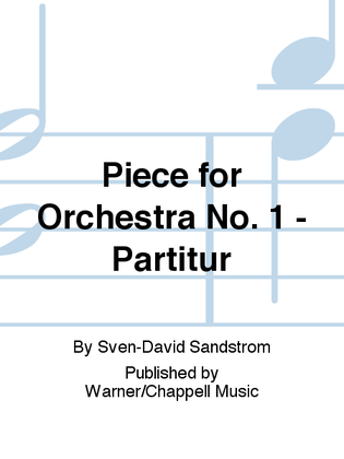 Piece for Orchestra No. 1 - Partitur