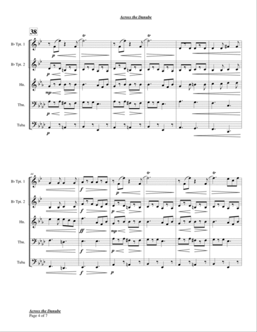 Across the Danube Chamber Music scores gallery preview page 6