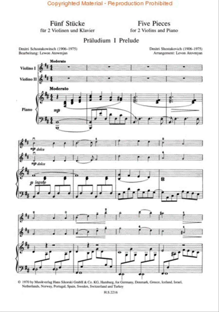 Five Pieces String Duet scores gallery preview page 2