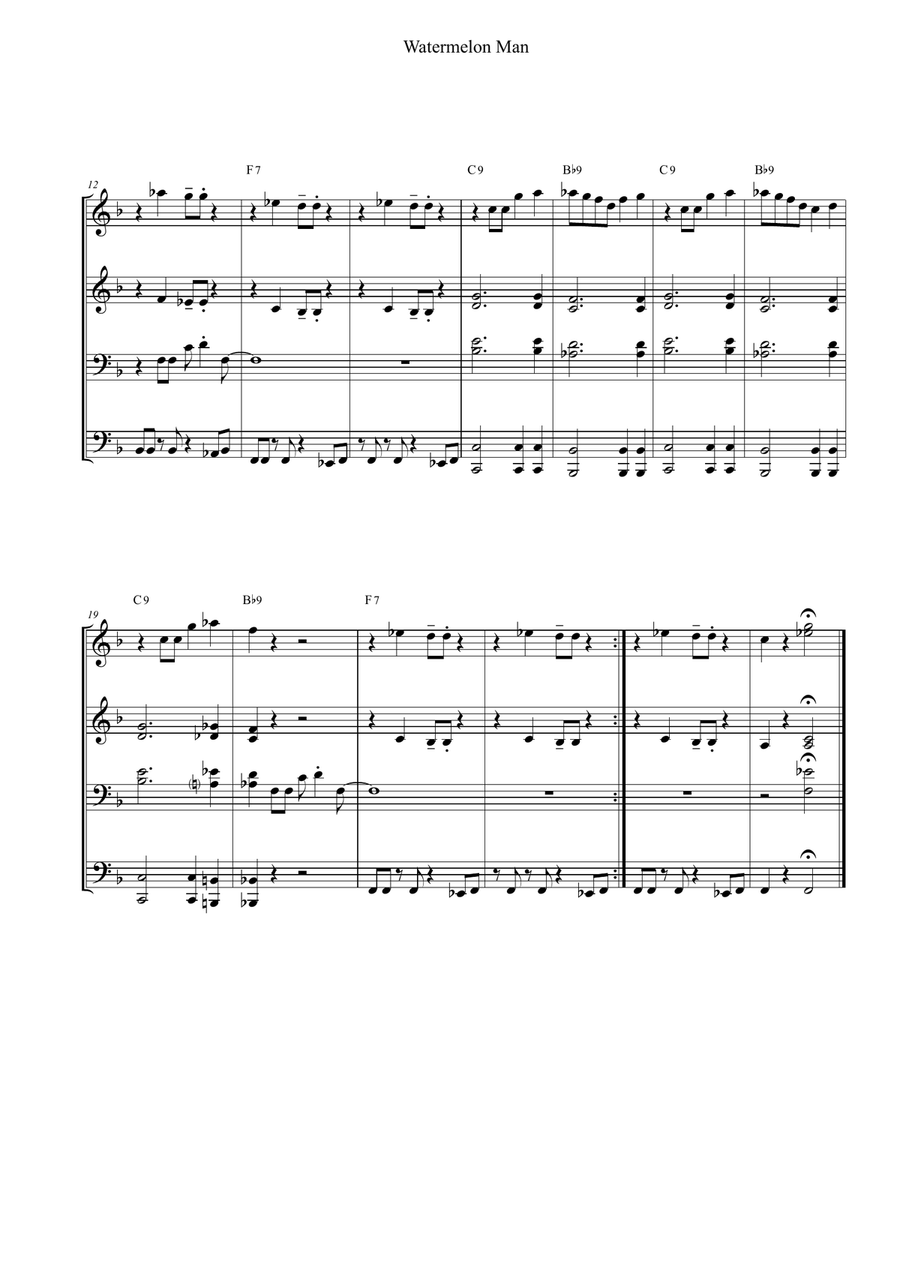 Watermelon Man Small Ensemble scores gallery preview page 4