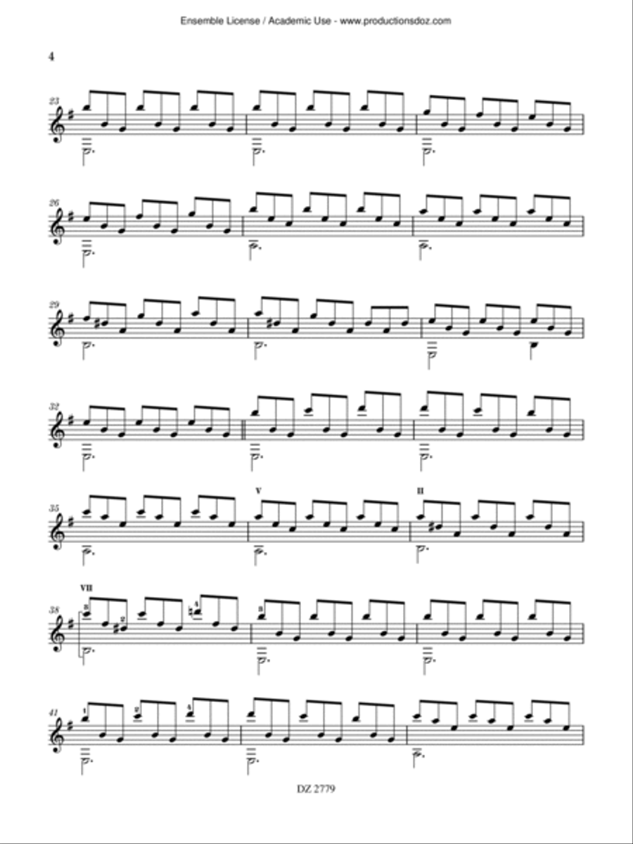 Suite pour trois chats Classical Guitar scores gallery preview page 4