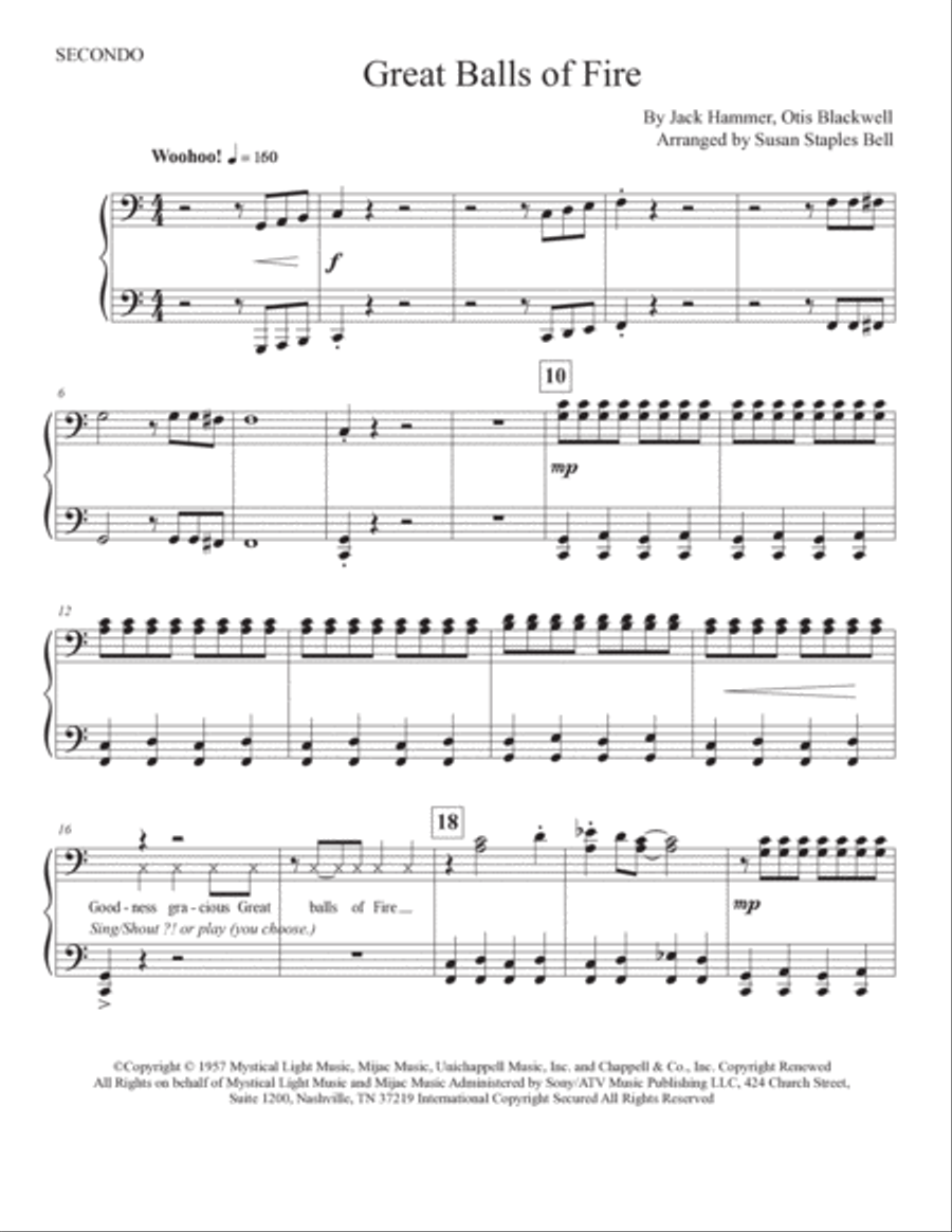 Great Balls Of Fire Piano Method scores gallery preview page 2