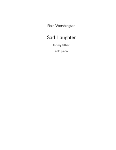 Sad Laughter – for piano