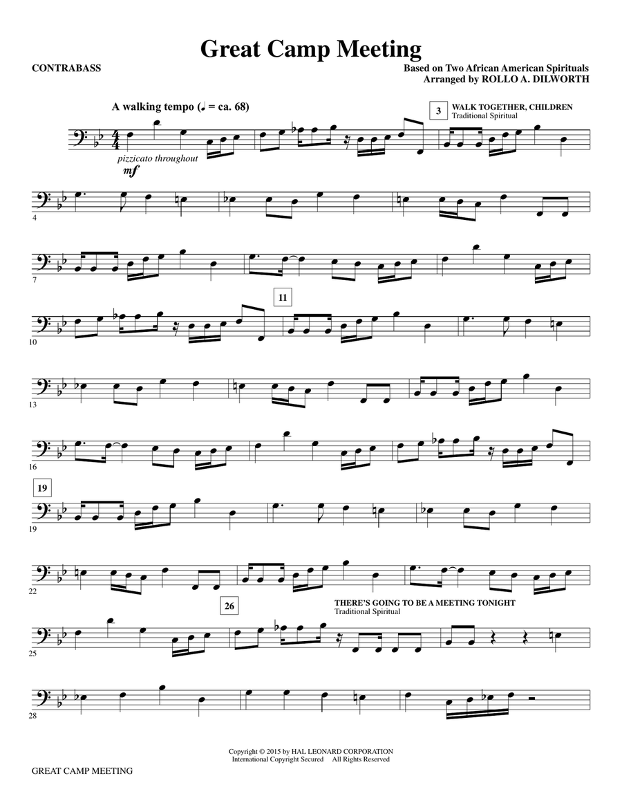 Great Camp Meeting (arr. Rollo Dilworth) - Double Bass