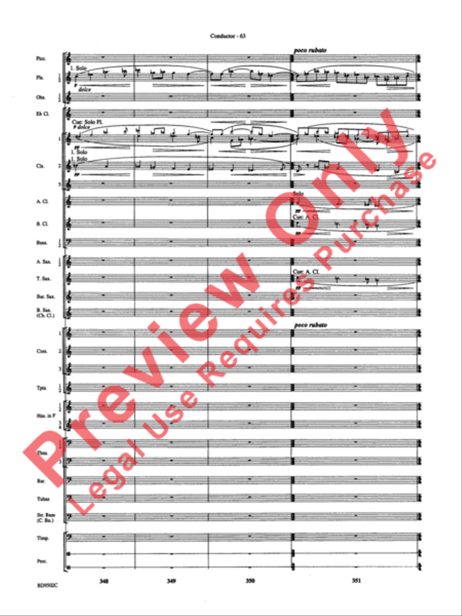 Symphony No. 3 for Band Concert Band scores gallery preview page 66