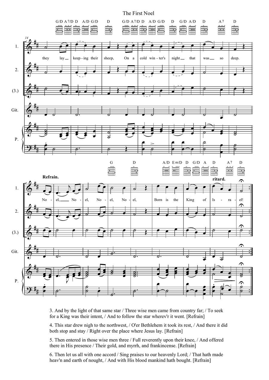 The First Noel The First Noel Vocal Duet scores gallery preview page 2