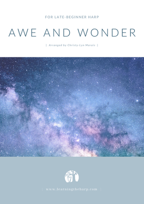 Book cover for Awe and Wonder - Late-Beginner for Harp