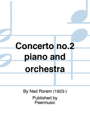 Book cover for Concerto no.2 piano and orchestra