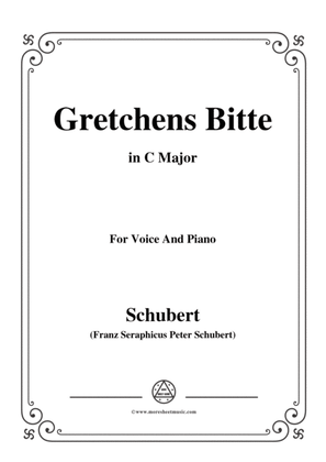 Schubert-Gretchens Bitte in C Major,for voice and piano
