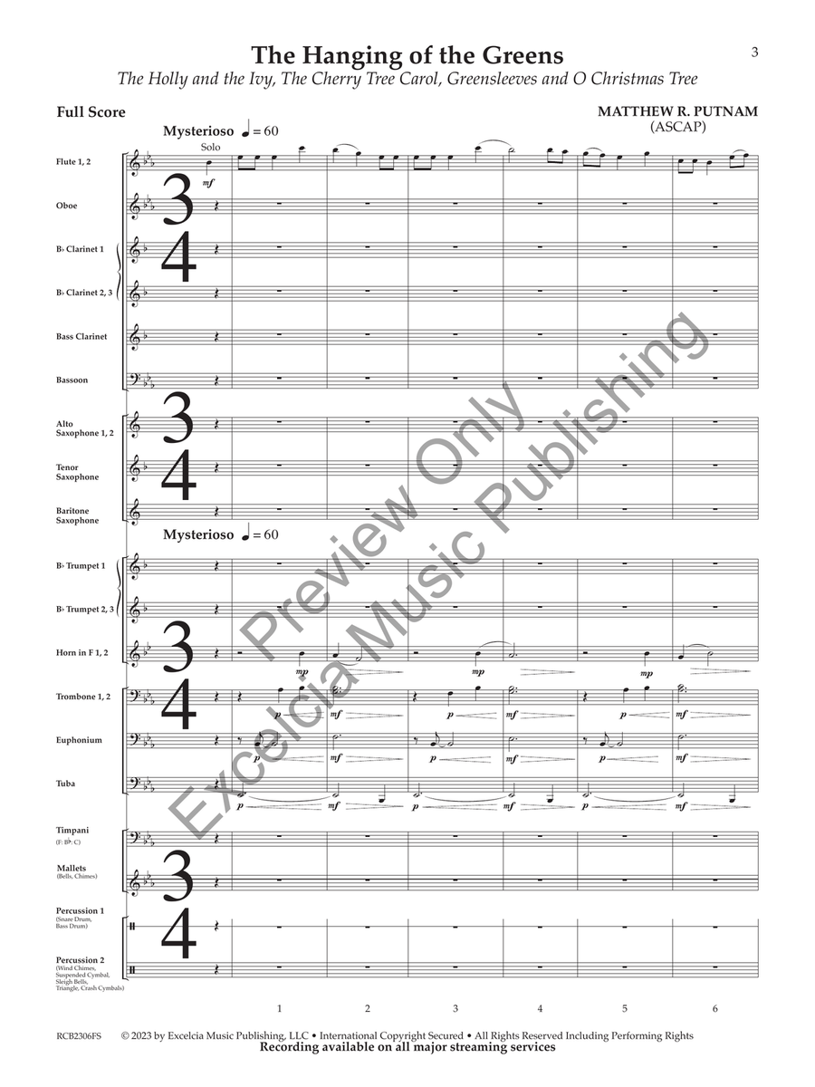The Hanging of the Greens (Score) Concert Band scores gallery preview page 4