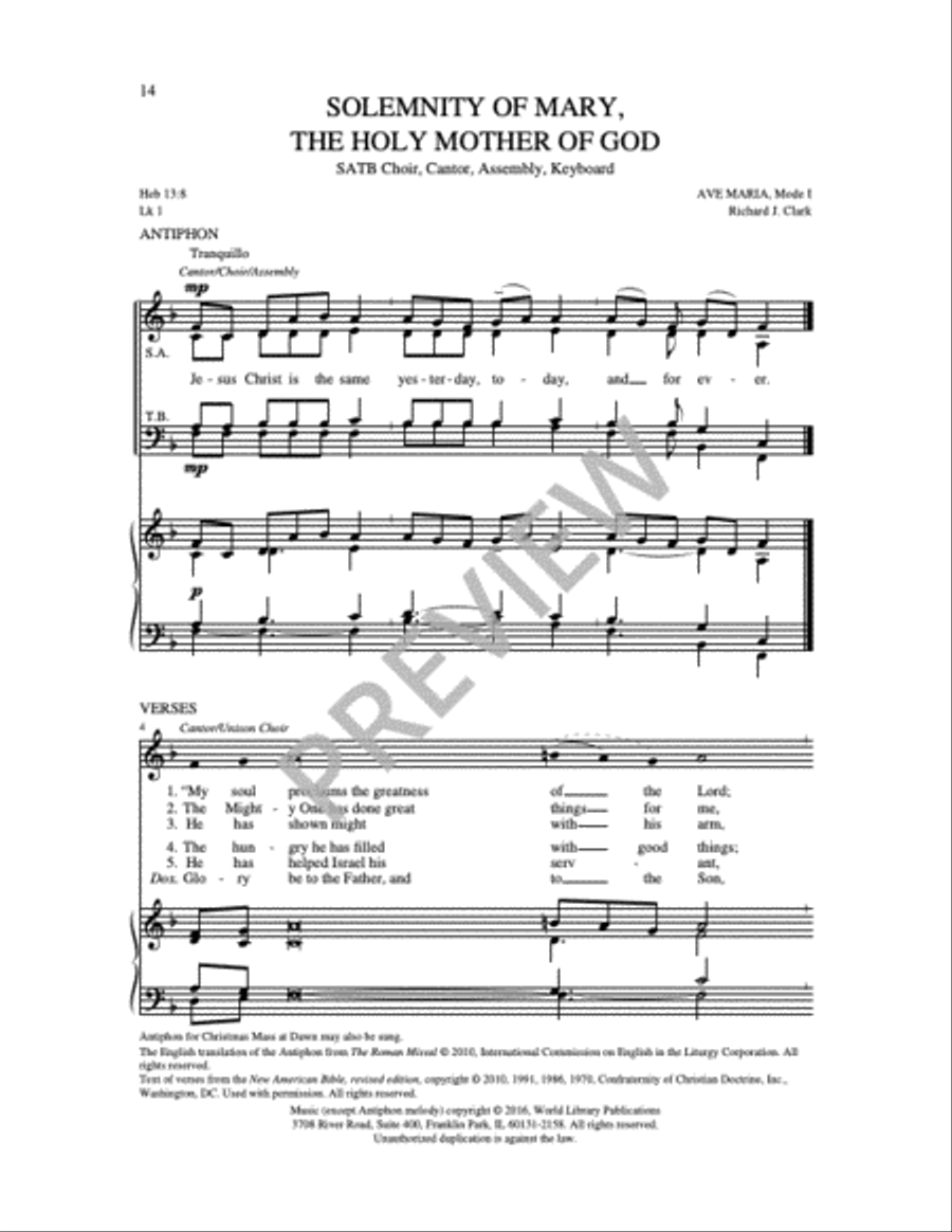 Communion Antiphons for Christmas 4-Part scores gallery preview page 5
