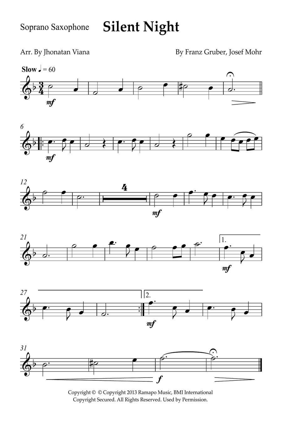 Silent Night Small Ensemble scores gallery preview page 4