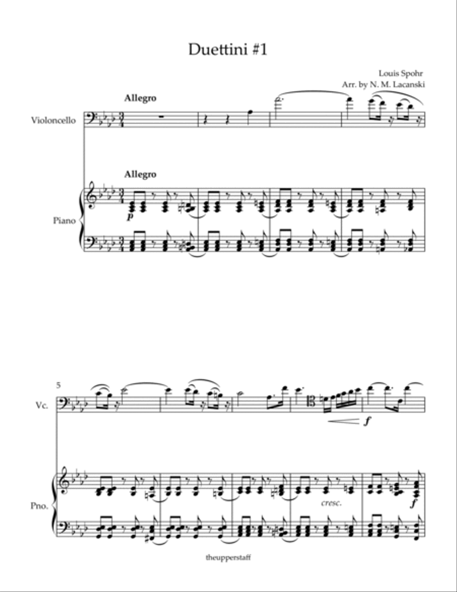 Duettini #1 Allegro Op. 127 Piano scores gallery preview page 2