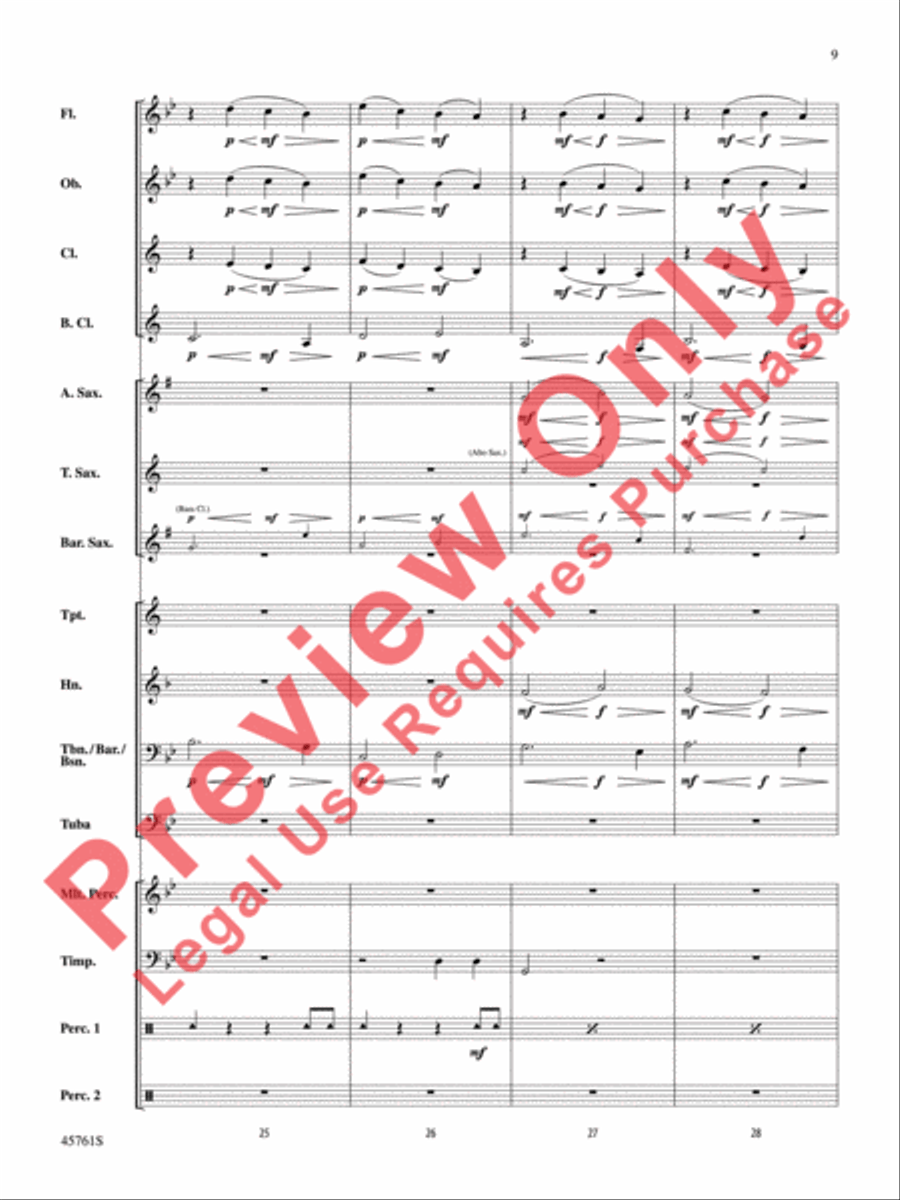 Battle of the Primes Concert Band scores gallery preview page 10